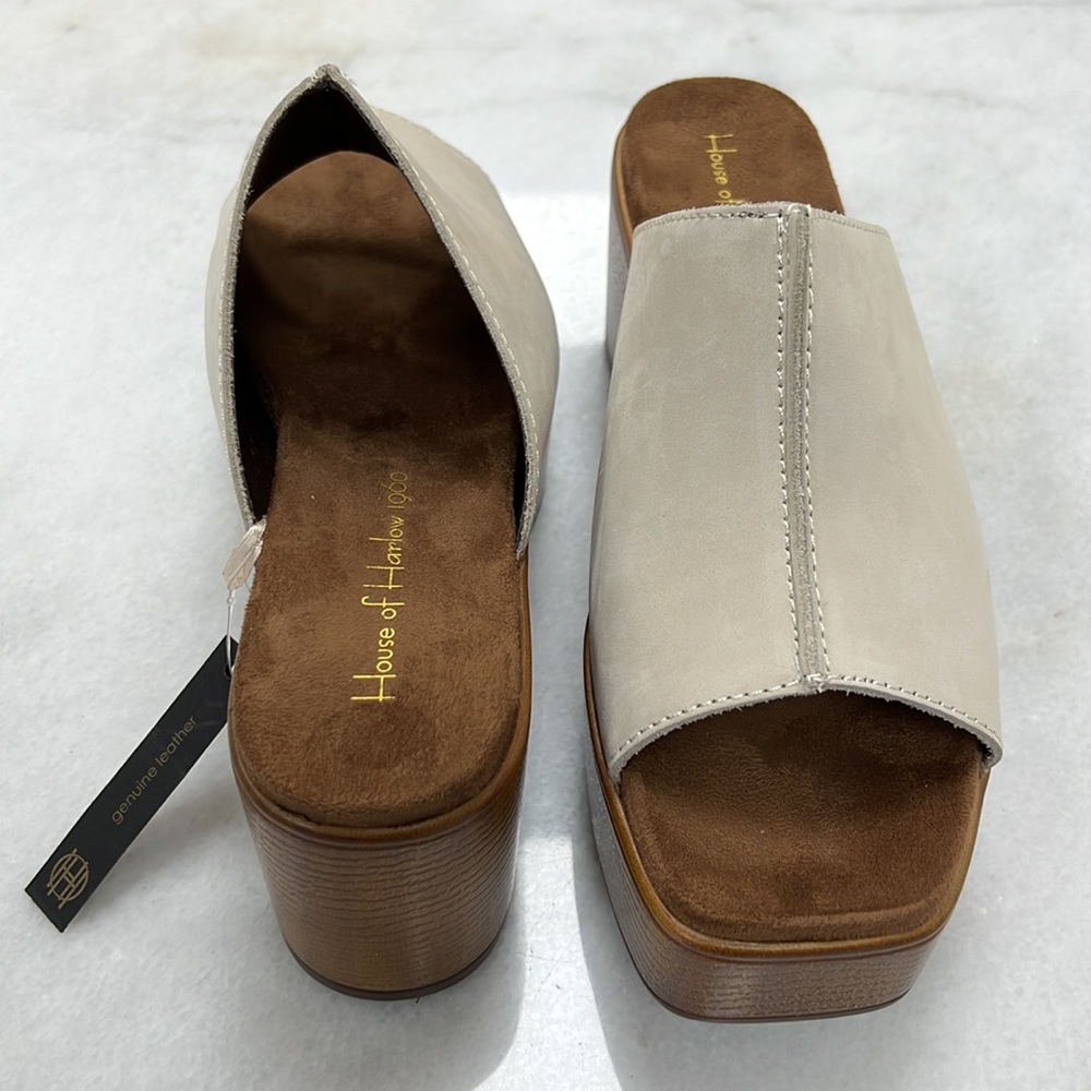 NWT House of Harlow 1960 Leather Platform Sandals – Sizes 9.5 - Picture 4 of 7